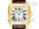 Swiss Copy Cartier Santos 100 Yellow Gold 2824 Watch Brown Leather Strap (2)_th.jpg